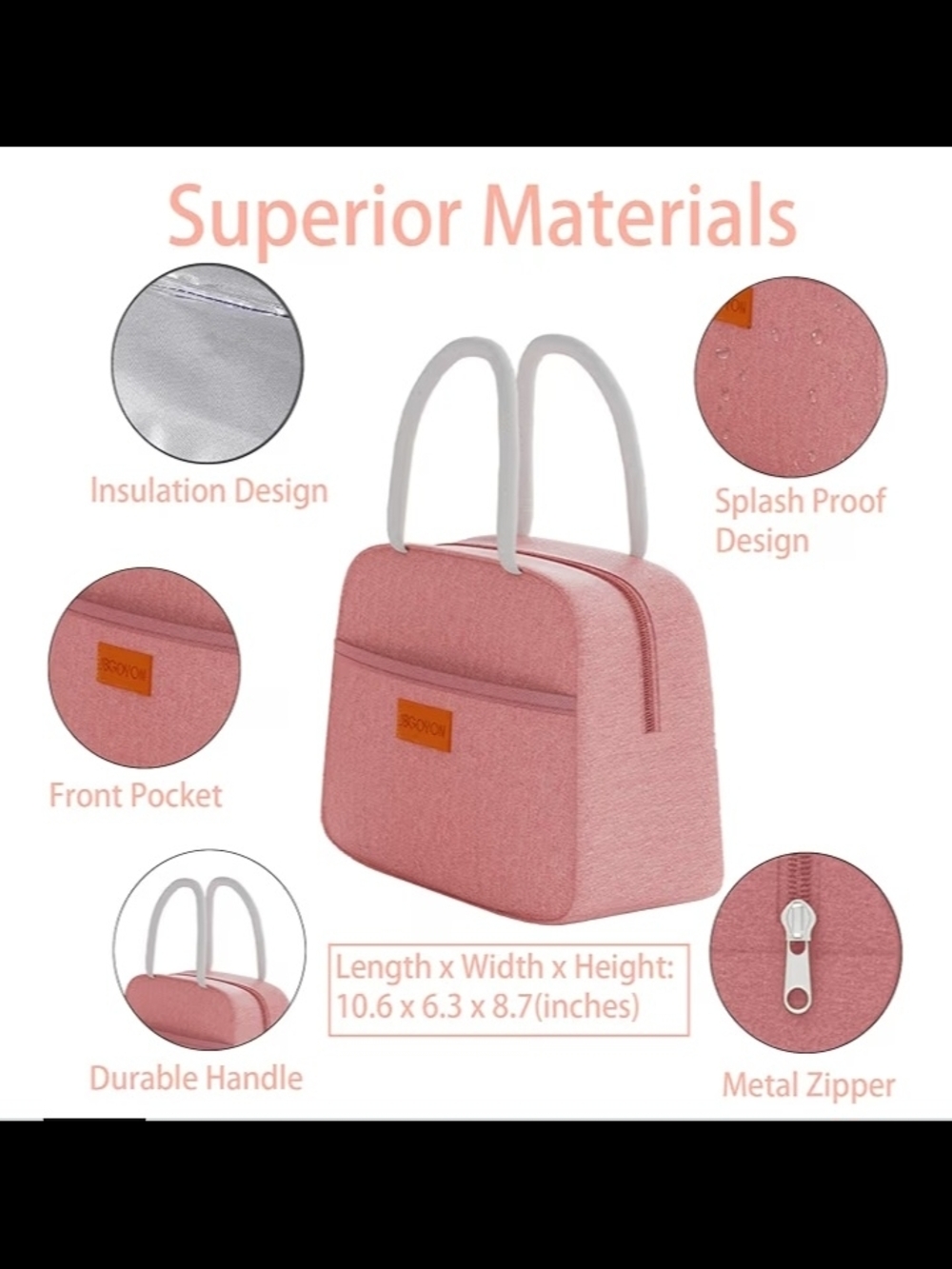 NEW Bento Lunch Box & Tote Set – Pink - Picture 3 of 5